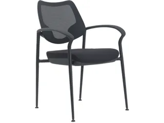Vergaderstoel Curve Net Zwart - 2