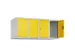 opzetkast,v. locker,4vak.,vak B 300mm,HxBxD 500x1200x500mm
