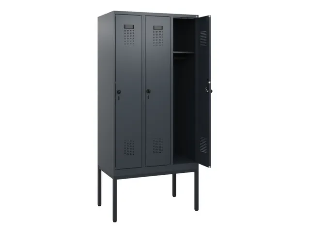schoollocker,HxBxD 1950x900x500mm,3vak,vak B 300mm,draaigrendel