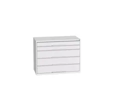 ladekast HxBxD 800x1050x550mm 5laden romp RAL7035 front RAL7035