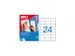 Witte Etiketten Ft 70x37mm (BXH), 2.400 Stuks, 24 Per Blad (1273)