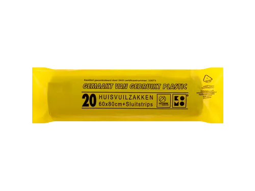 Vuilniszak Komo 60 Liter grijs 20 Per Rol
