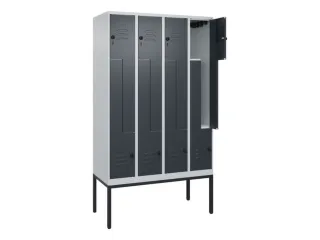 Z-garderobekast,HxBxD 2120x1200x500mm,vak B 150/300mm,draaigrendel - 2