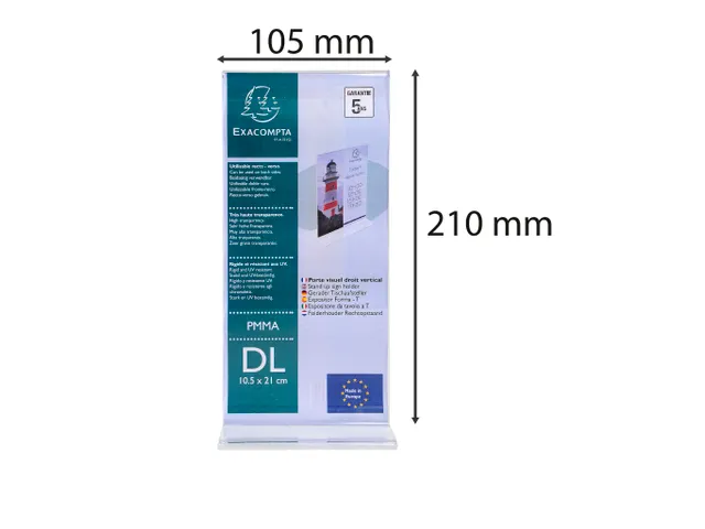 Folderhouder T DL ve rticaal transparant