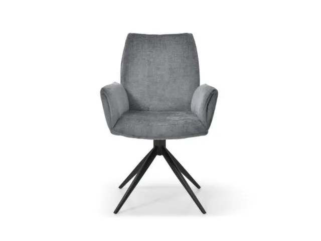 Bezoekersstoel Stervoetonderstel Ronde Buis Zwart M. Armleuningen