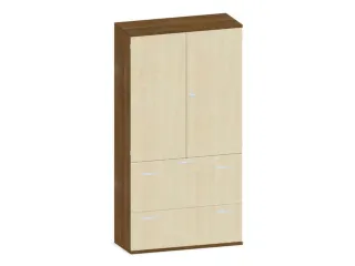 kantoorkast,HxBxD 1920x1000x430mm,decor romp noten,decor front esdoorn - 1