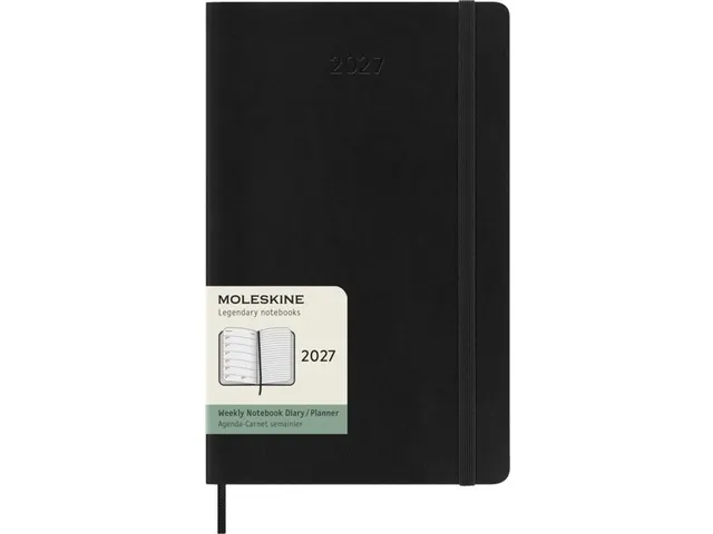 Agenda 2027 Moleskine 12M Planner Weekly 7dag/1pagina large sc black