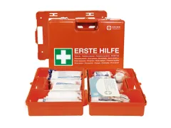 verbandkoffer,DIN 13157,ABS oranje,m. wandhouder