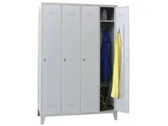 locker,RAL 7035,HxBxD 1850x1200x500mm,4vak,vak B 300mm,draaigrendel