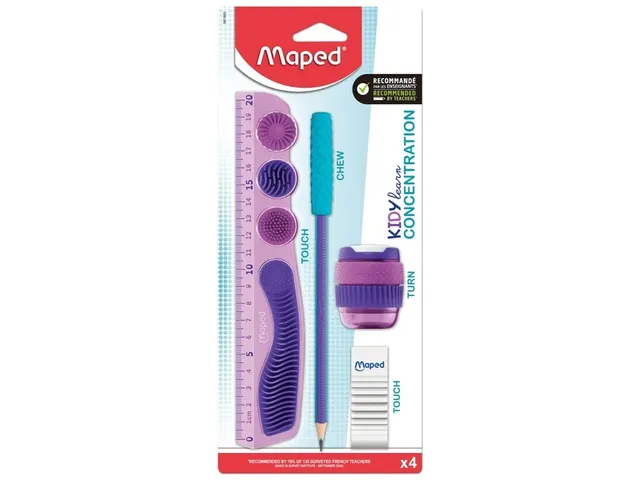 Tekenset Maped Kidy Learn Concentration set à 5 delen paars