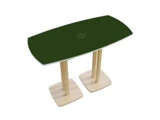 Tonvormige statafel Woody 110x114x75cm Groen Natuur 2 schotelvoeten - 1