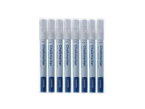 Krijtstift Europel 1-3mm wit etui 8 stuks