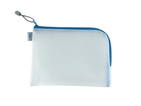 HERMA 20009 Opbergzakje Mesh met rits A5 26x20cm Blauw