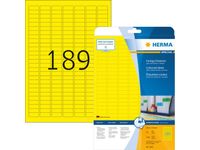 Herma 4243 Gekleurde etiketten A4 25.4x10mm Geel Verwijderbaar