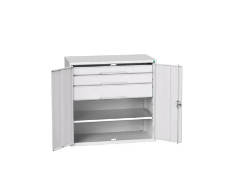 universele kast,HxBxD 1000x1050x550mm,1xStalen bodem,3lade(n)