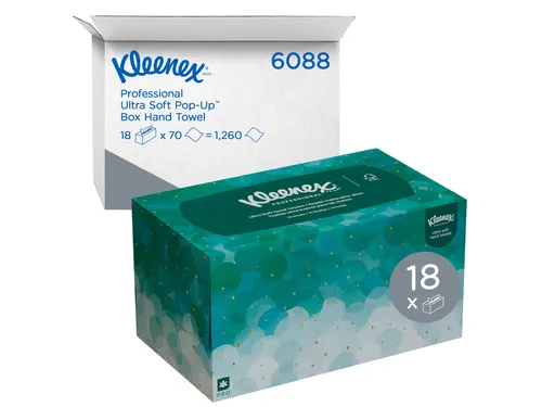 Handdoek Kleenex Ultra Popup 1-laags 70 vel wit 6088