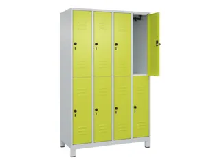 dubbeldekse locker,HxBxD 1950x1200x500mm,4x2vak.,vak B 300mm - 2