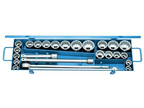 GEDORE D 32 EMAU-2 Dopsleutelset 3/4 inch 25-delig UD profiel mm+ZOLL