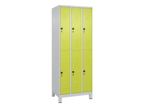 dubbeldekse locker,HxBxD 1950x750x500mm,3x2vak.,vak B 250mm