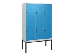 dubbeldekse locker,HxBxD 1950x1200x500mm,3x2vak.,vak B 400mm