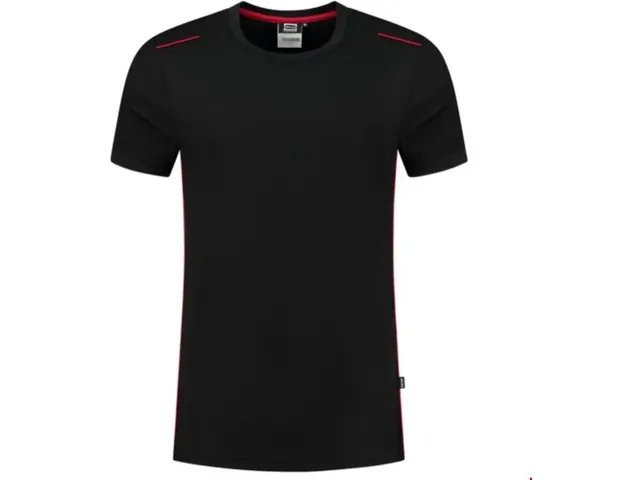 Tricorp 102703 T-shirt, zwart/rood, maat XS, per stuk