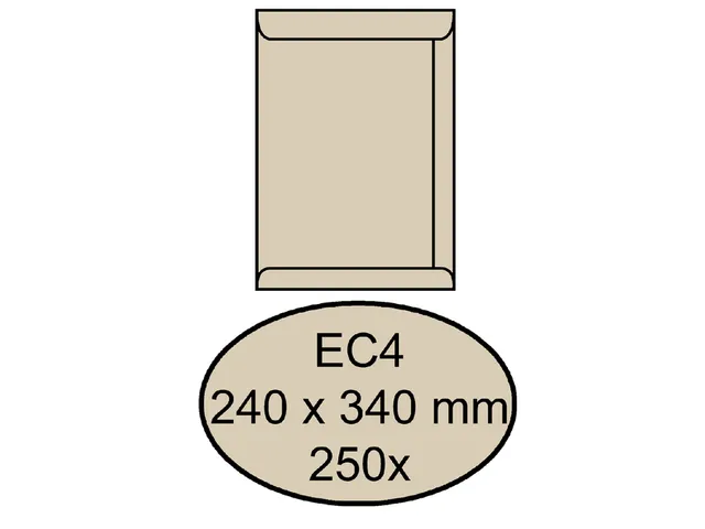Envelop Quantore Akte Ec4 240X340Mm 120Gr Cremekraft Gegomd