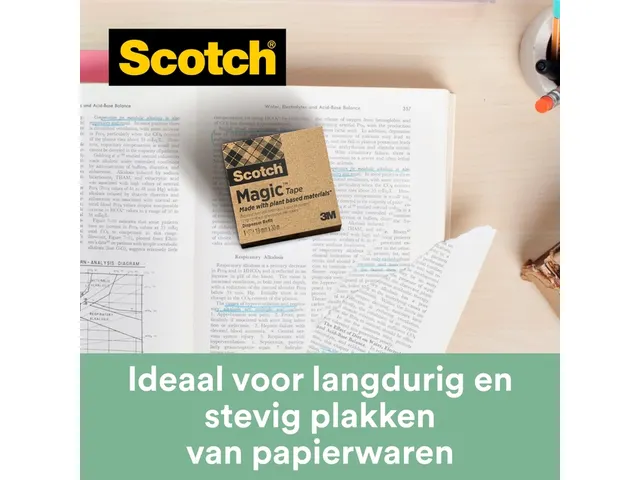 Plakband Scotch Magic 900 19mmx33m onzichtbaar mat 9 rollen