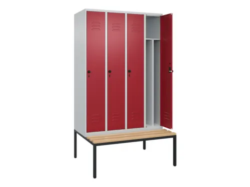 locker voor scheiding van kleding,HxBxD 2120x1200x815mm,4vak