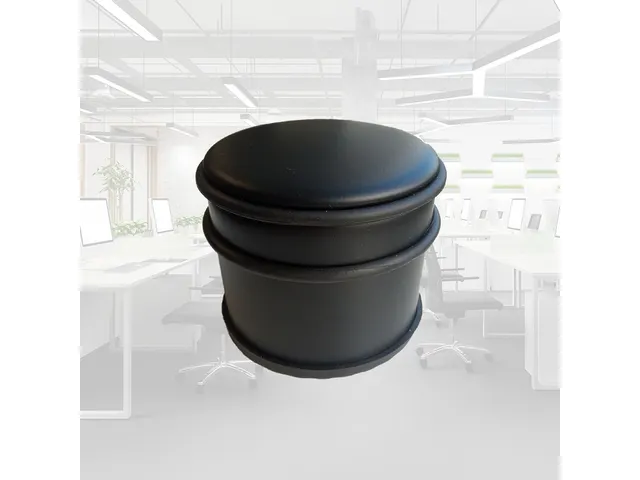 Deurstopper BRASQ met rubberen ringen zwart