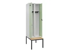 locker met bank,voor scheiding van kleding,HxBxD 2120x600x815mm,2vak