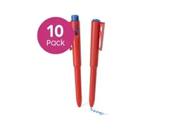 J800 DetectaPen met clip rood blauwe inkt detecteerbaar 10 stuks