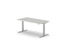 Elektrisch ihv bureau,HxBxD 650-1310x1600x800mm,blad lichtgrijs
