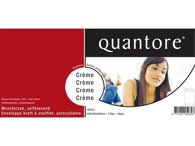 Envelop Quantore Monsterzak 229x324x38 130gr Zelfklevend Wit