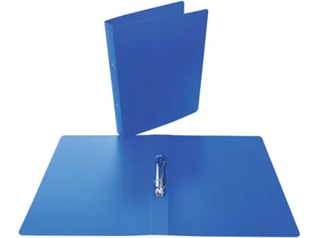 ringmap, voor ft A4, uit PP, 2 ringen van 25mm, blauw
