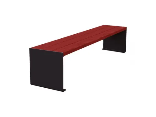 zitbank,B 1800mm,3latten,hout-zitting Mahonie,zitting H 450mm
