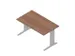 bureau,HxBxD 730x1400x800mm,blad canaletto-hout,C-voet aluminium