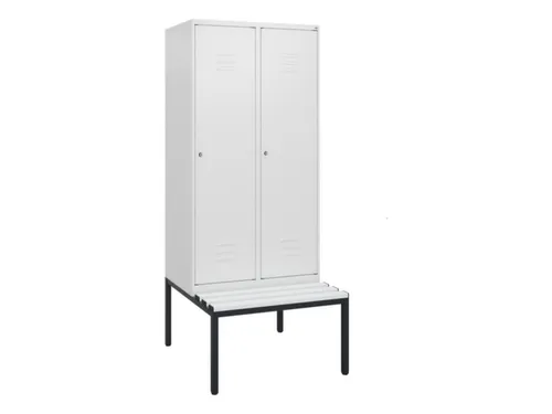 locker met bank,HxBxD 1950x800x815mm,2vak,vak B 400mm,cil.-slot