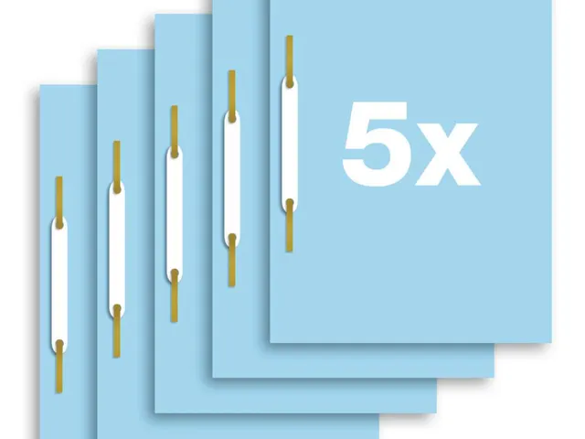 Personeelsmap met hangrail A4 2555 Rood 5 vaks