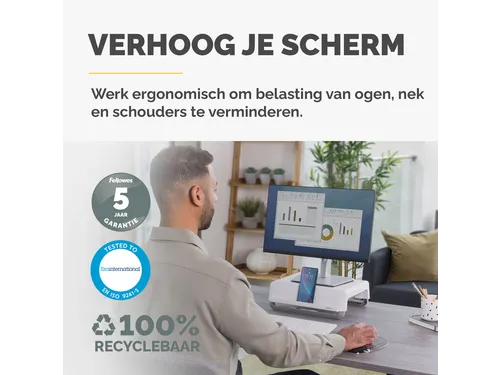Monitorstandaard Fellowes Breyta wit