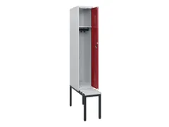 locker met bank,HxBxD 1950x300x815mm,1vak,vak B 300mm,cilinderslot