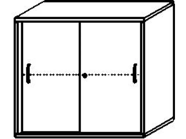 Schuifdeurkast 720x800x430mm Romp Esdoorn Decor Front Lichtgrijs