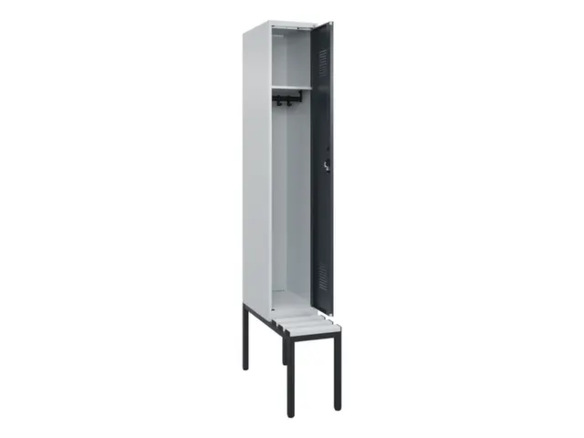locker met bank,HxBxD 2120x300x815mm,1vak,vak B 300mm,cilinderslot