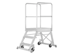 bordestrap,bordes H 0,73m,3treden,aluminium,wielen