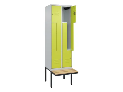 Z-garderobekast,HxBxD 2120x600x815mm,2vak,vak B 300mm,cil.-slot