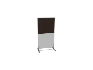 scheidingswand,HxB 1545x800mm,MP-lichtgrijs,BN2036-bruin - 1