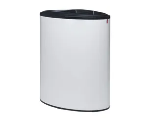 Gescheiden Afvalbak Lune Binc 3-stroom Met Open Deksel Wit - 1