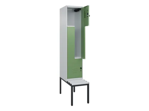 Z-garderobekast,HxBxD 2120x400x815mm,2vak,vak B 400mm,draaigrendel