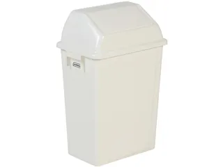 afvalbak,40l,HxBxD 600x395x276mm,wandmontage,romp PP wit - 2