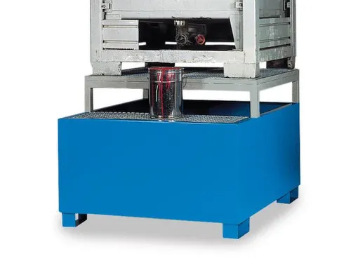 Opvangbak 1x Ibc Opvangvol. 1000l Staal 1300x1360x1070mm Aftapbok
