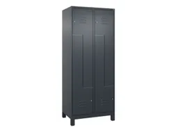 Z-garderobekast,HxBxD 1950x800x500mm,vak B 200/400mm,cil.-slot,voeten